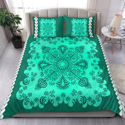 Hawaii Bedding Set Pattern Version Special Green