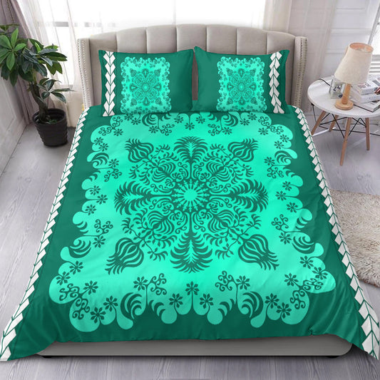 Hawaii Bedding Set Pattern Version Special Green