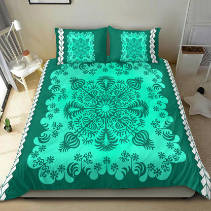 Hawaii Bedding Set Pattern Version Special Green