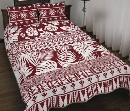 Hawaii Quilt Bed Set Pattern Version Unique Red