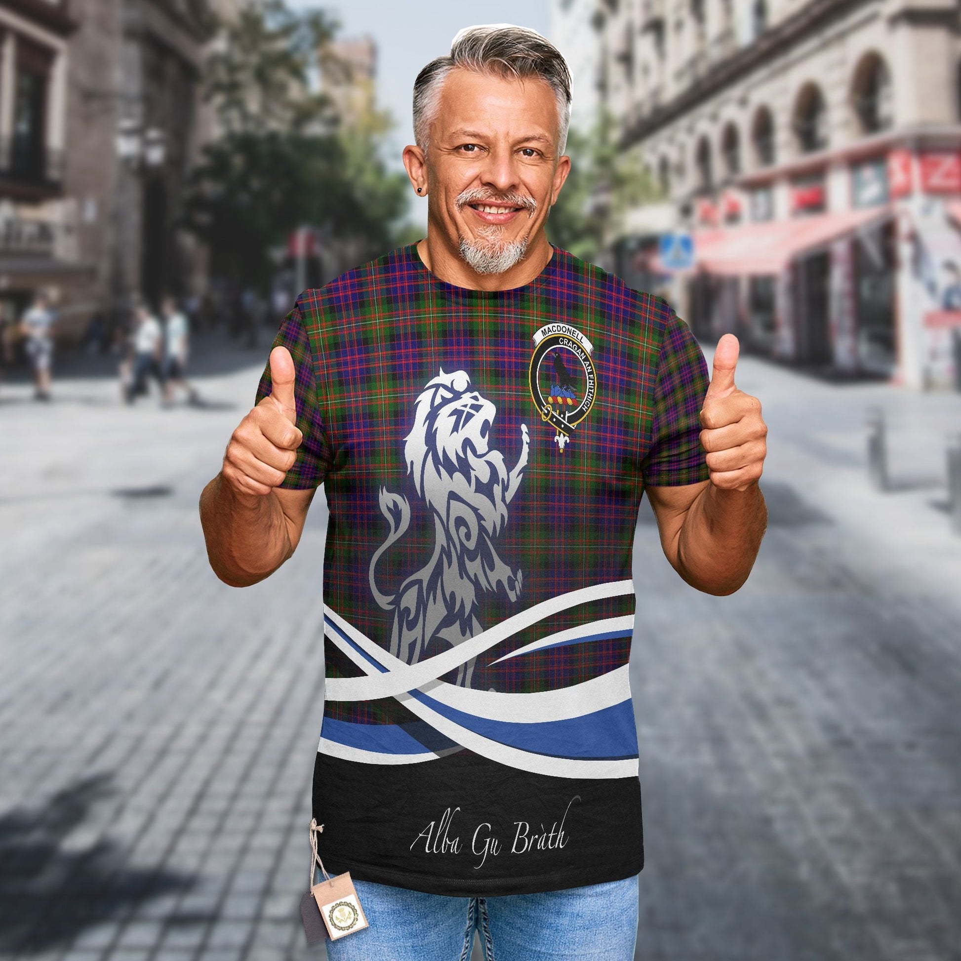Printivon MacDonell of Glengarry Clan Crest Alba Gu Brath T Shirt Scotland Gift