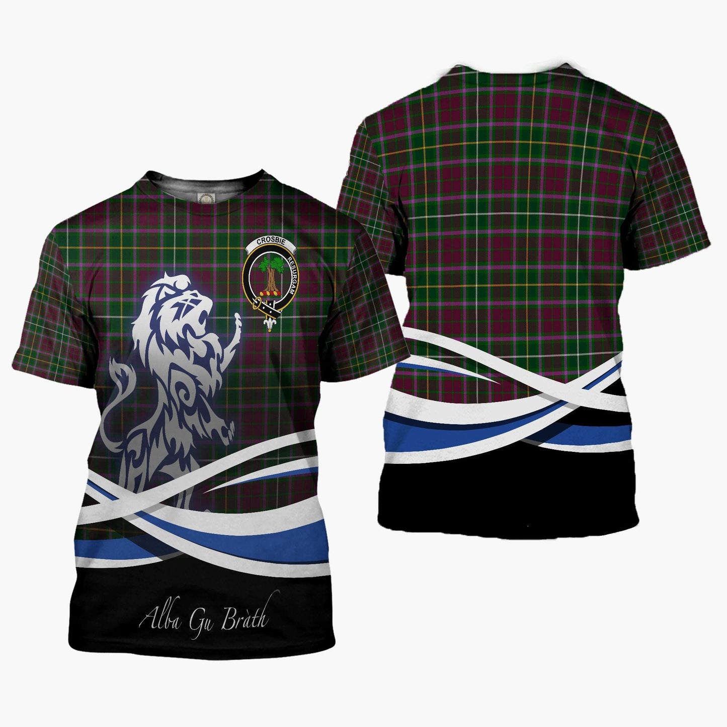 Printivon Crosbie Clan Crest Alba Gu Brath T Shirt Scotland Gift