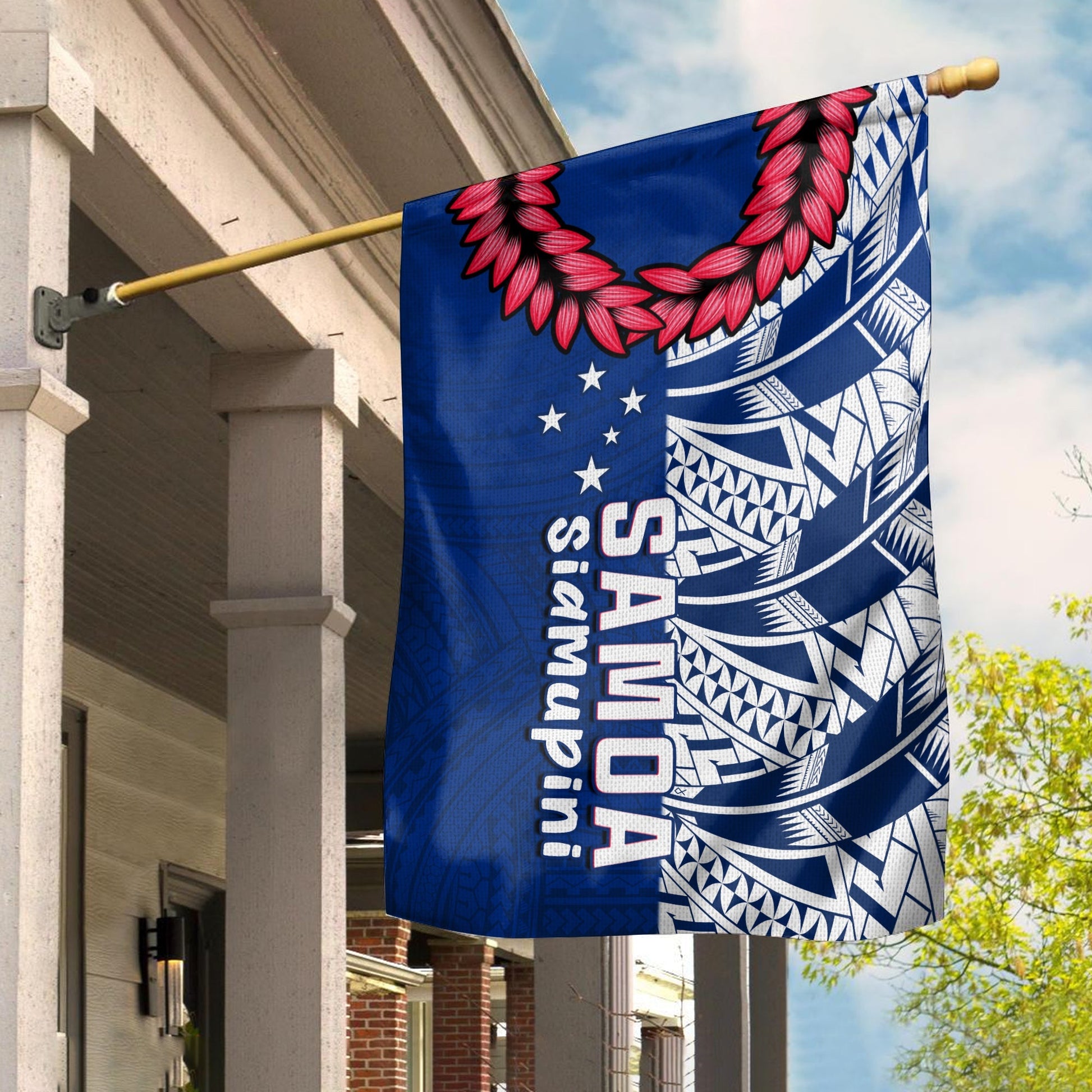 Toa Samoa Rugby Flag Siamupini Ula Fala Blue Ver.02