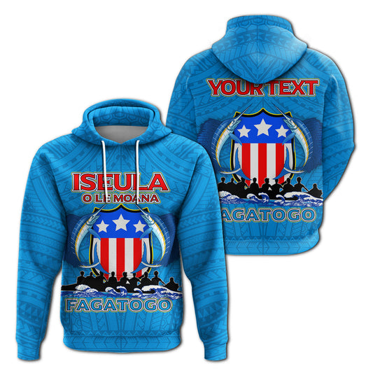 Custom Text American Samoa Hoodie Iseula o le Moana of Fagatogo Pride -