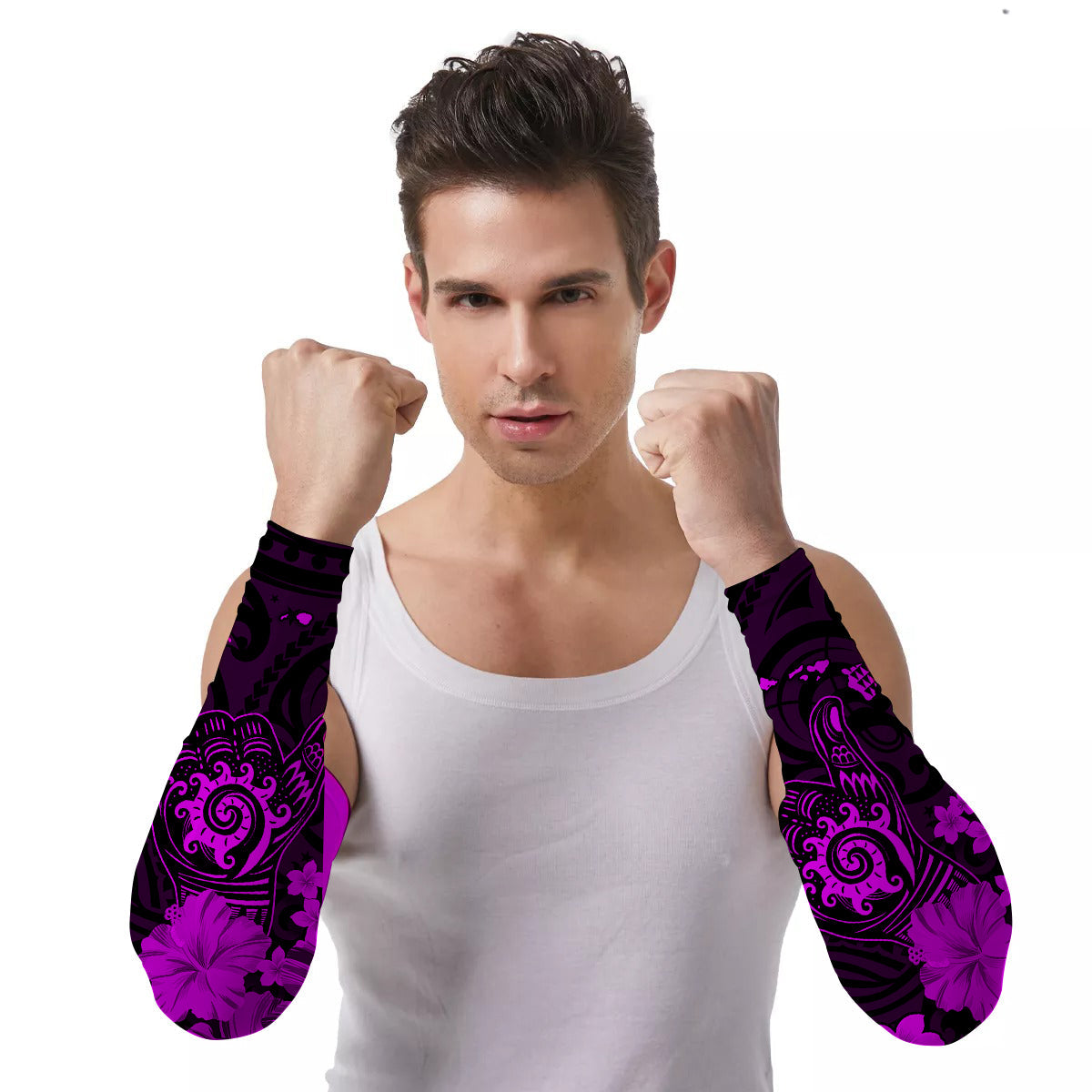 Arm Sleeves (Set of Two) Polynesia Cool Shaka Sign Ver.03