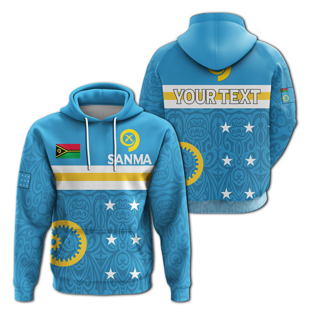 Custom Text Vanuatu Sanma Province Hoodie Flag Style