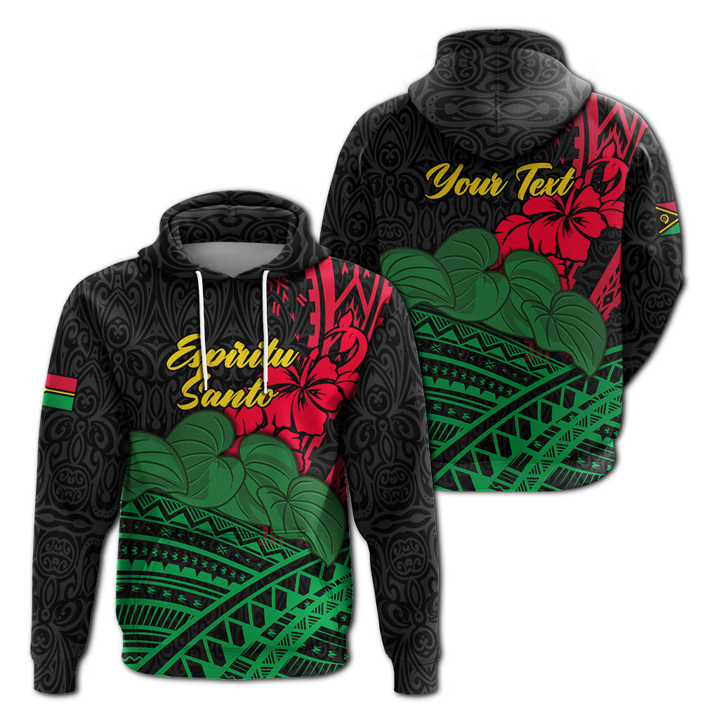 ( Personalised) Vanuatu Espiritu Santo Hoodie Kava With Hibiscus