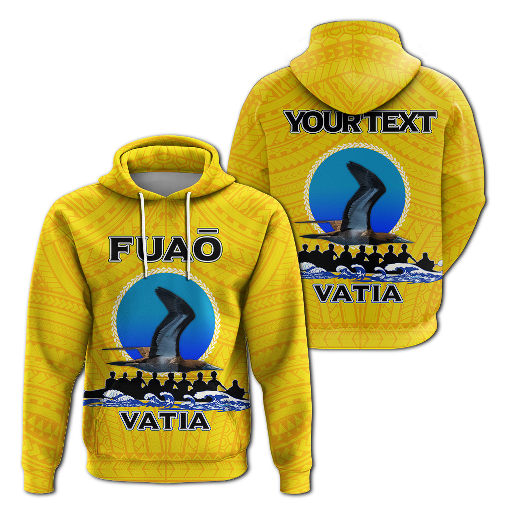 Custom Text American Samoa Hoodie Fuao of Vatia Pride -