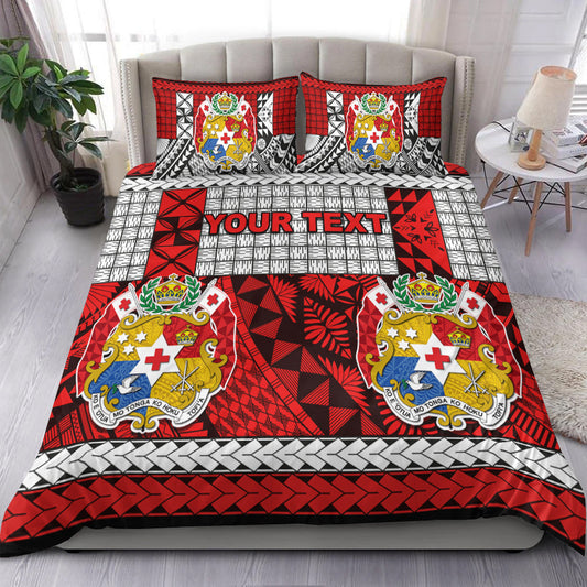 (Custom Personalised) Tonga Bedding Set Be Unique Version 03 Red