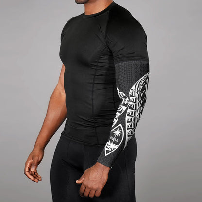 Guam Arm Sleeve Polynesian Pattern Black (Set of 2)