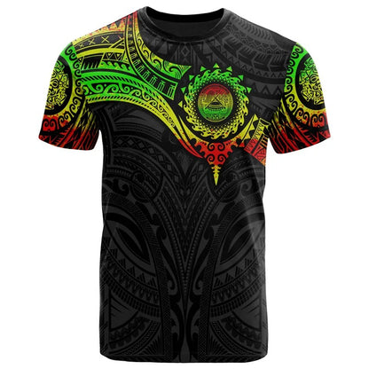 Reggae American Samoa Polynesian T-Shirt Island Polynesian Tribal Pattern Unisex Shirt