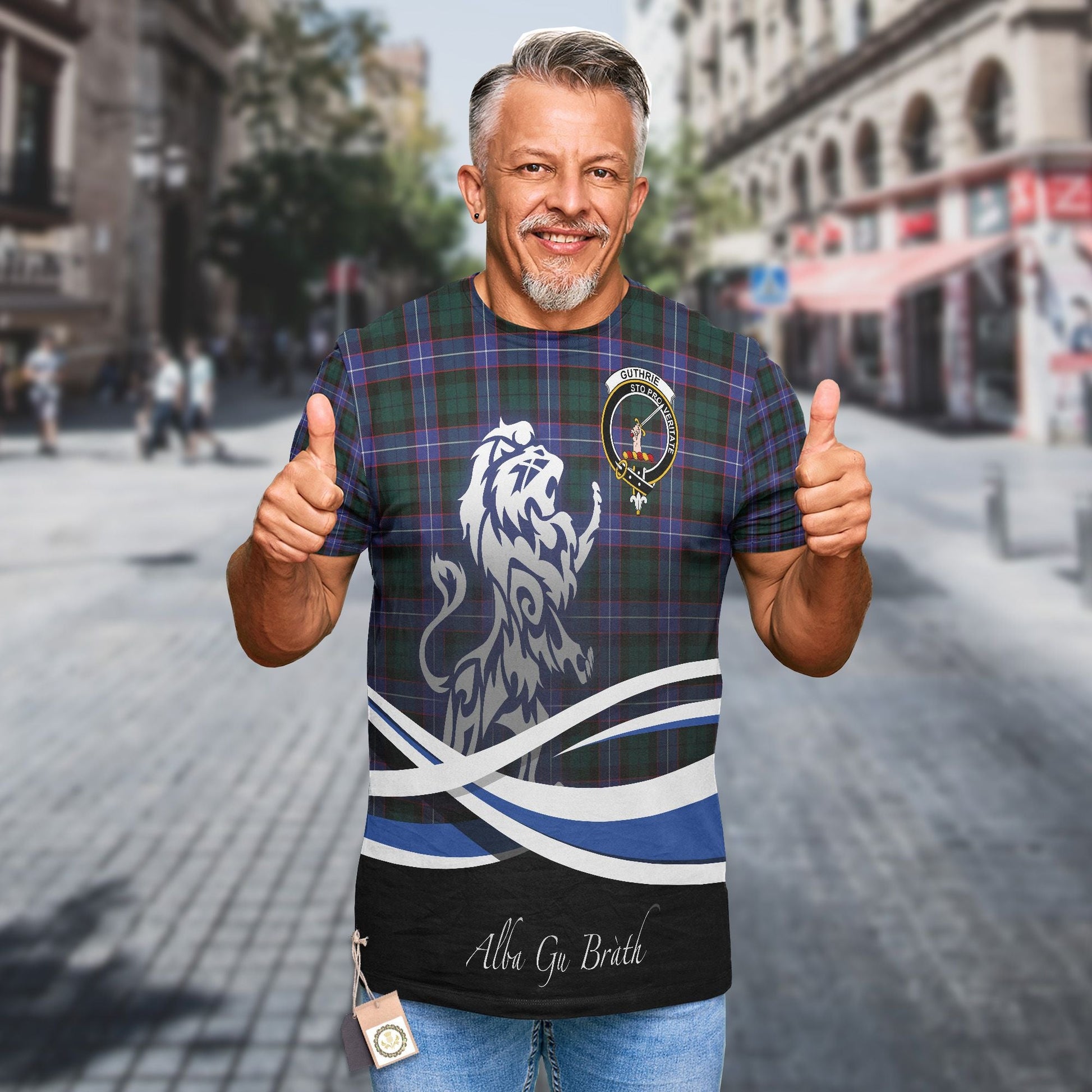 Printivon Guthrie Clan Crest Alba Gu Brath T Shirt Scotland Gift