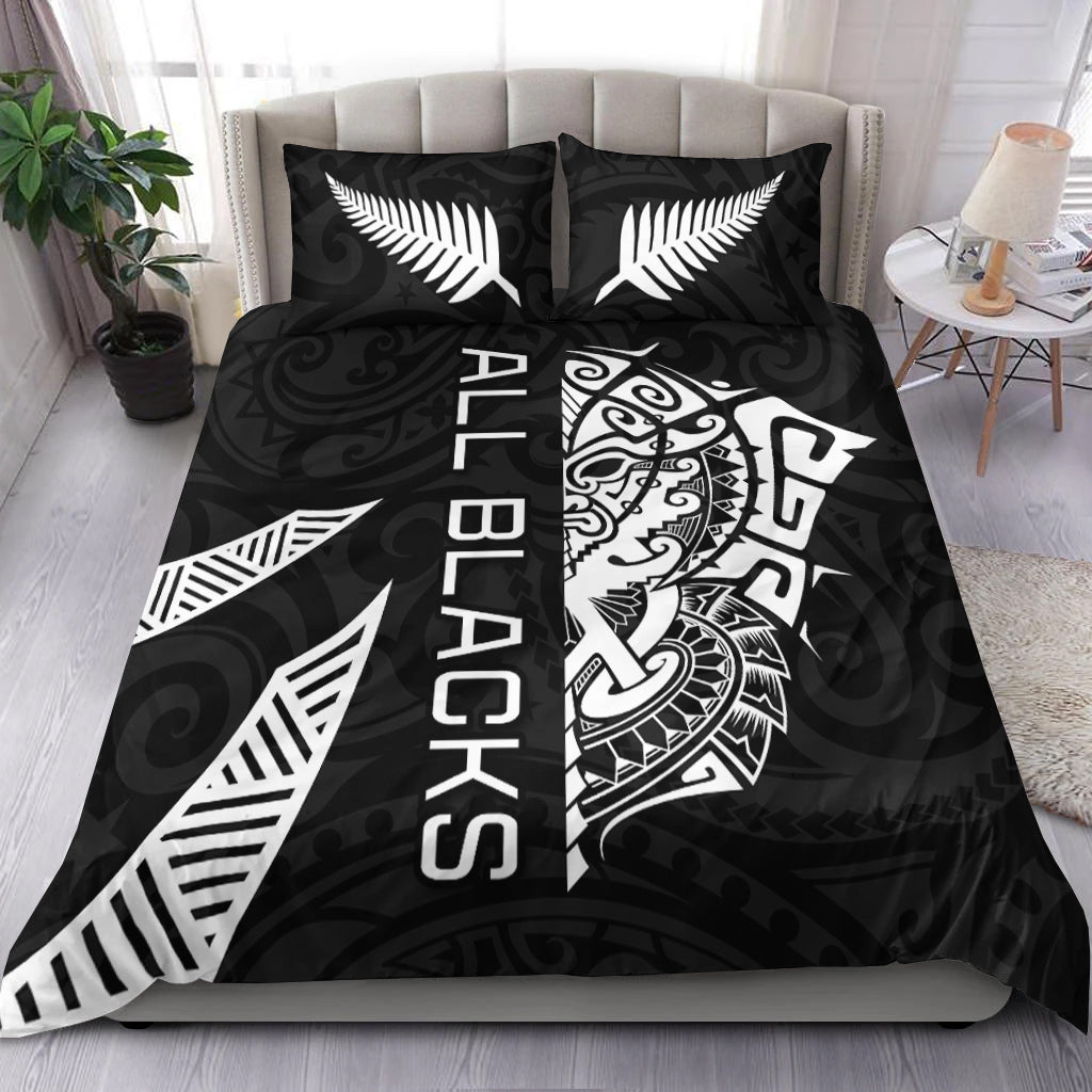 New Zealand Rugby Bedding Set Haka All Black mix Ta Moko