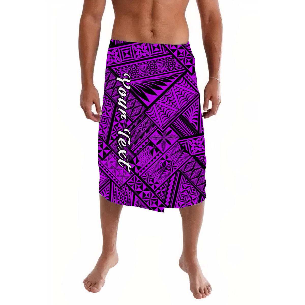 (Custom Personalised) Polynesia Lavalava Ngatu Tonga Pattern Special Purple