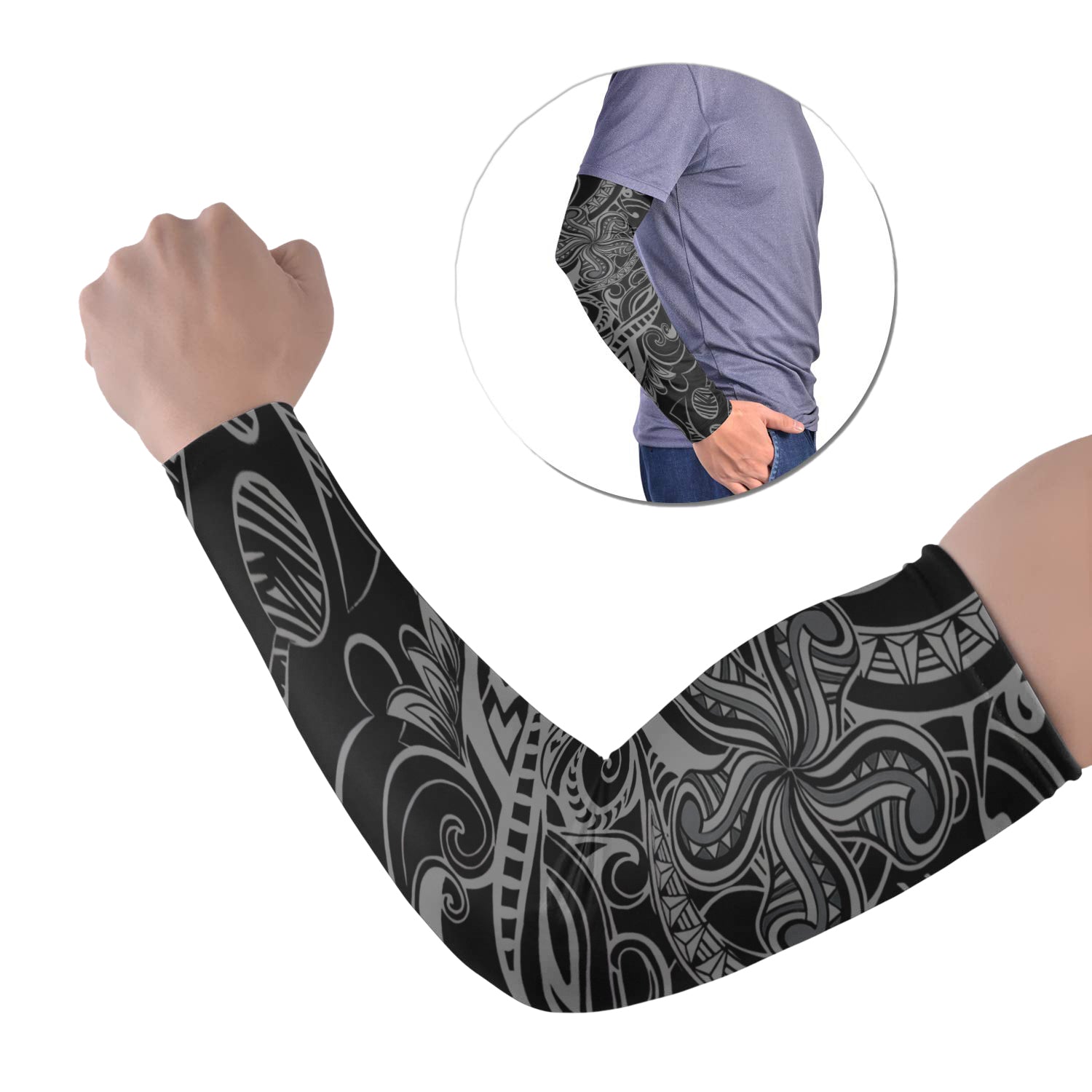Polynesian Tattoo Arm Sleeve 43 (Set of Two) No.1