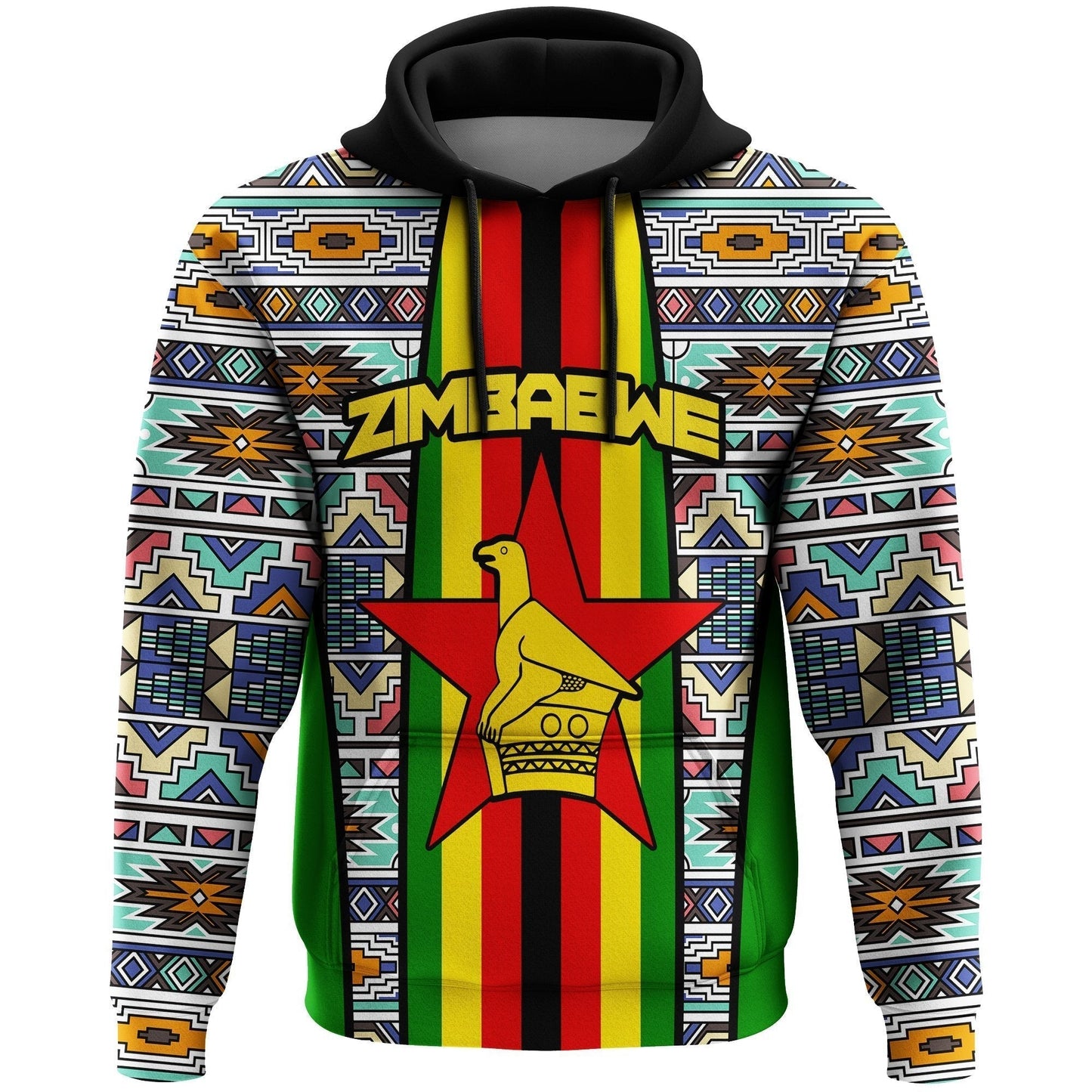 AfricanHoodie Zimbabwe Ndebele Pullover