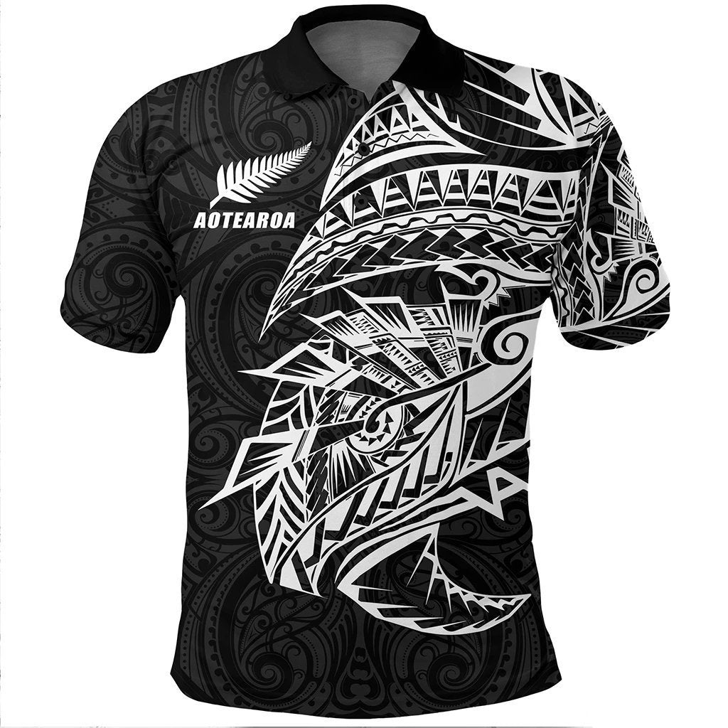 Maori Tattoo Polo Shirt, New Zealand Aotearoa Tattoo Golf Shirt