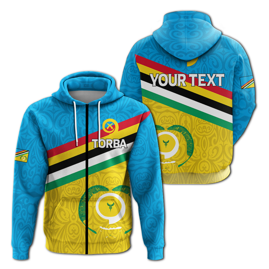 ( Personalised) Vanuatu Torba Province Zip Up Hoodie Flag Style