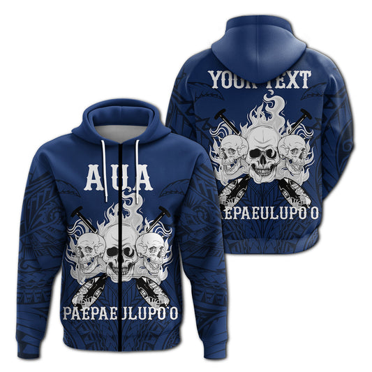 ( Personalised) American Samoa Zip Up Hoodie Aua Paepaeulupoo Pride