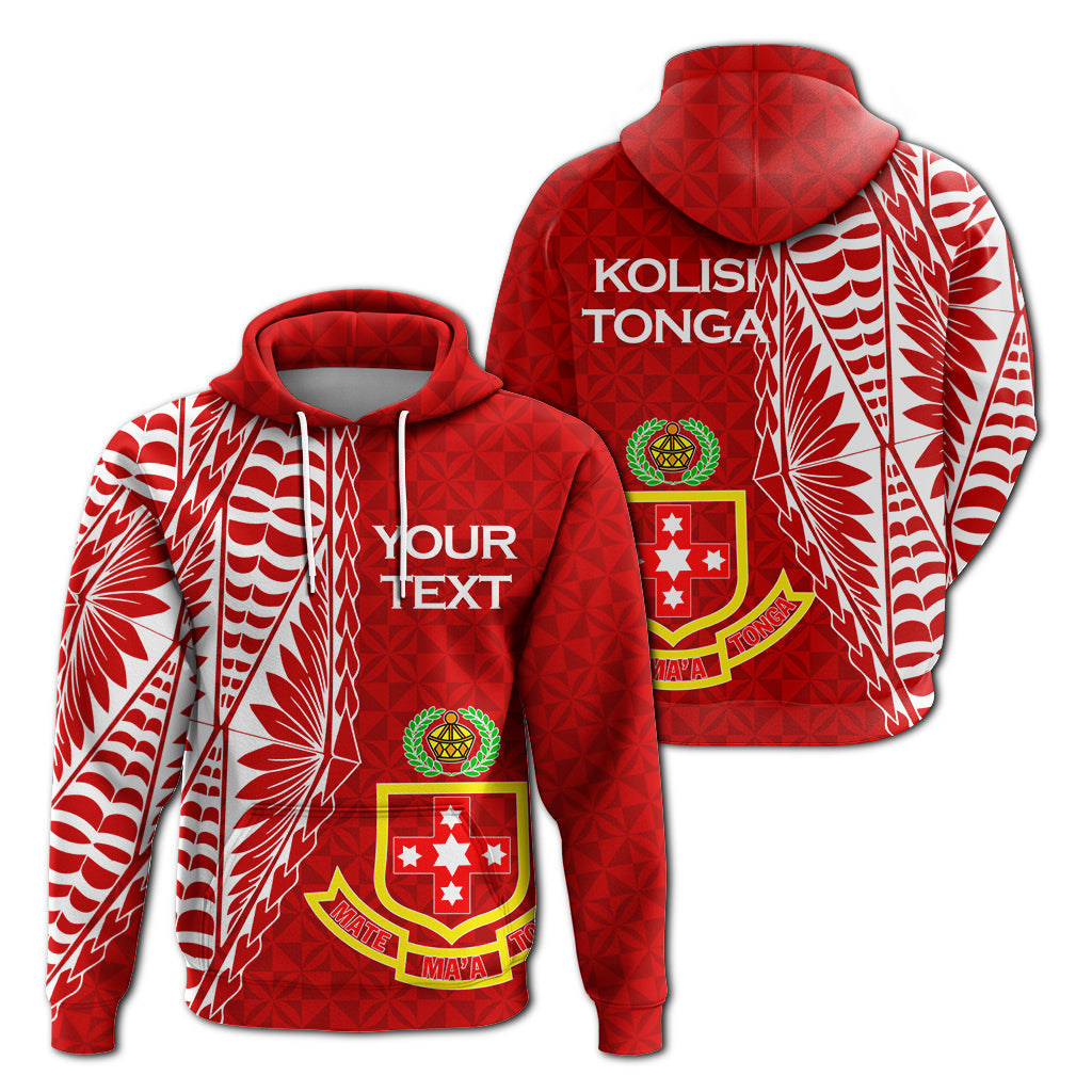 Custom Text Kolisi Tonga 'Atele Hoodie Tongan Tribal -