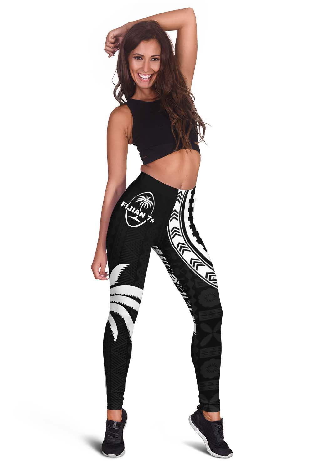 Fiji Rugby Sevens Women Leggings Fijian 7s Tapa Polynesian