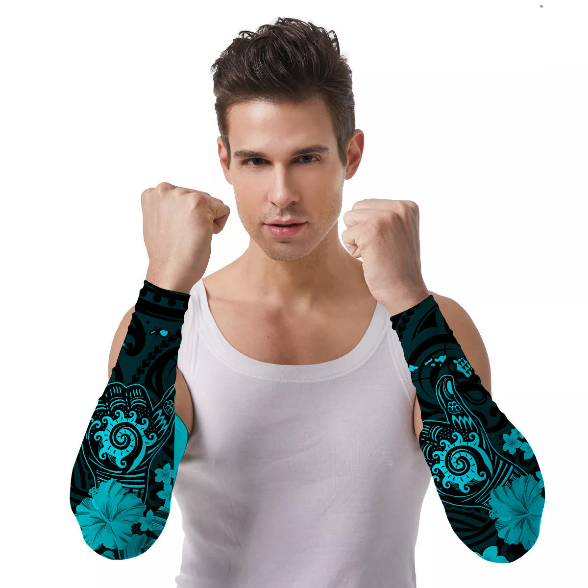 Arm Sleeves (Set of Two) Polynesia Cool Shaka Sign Ver.05