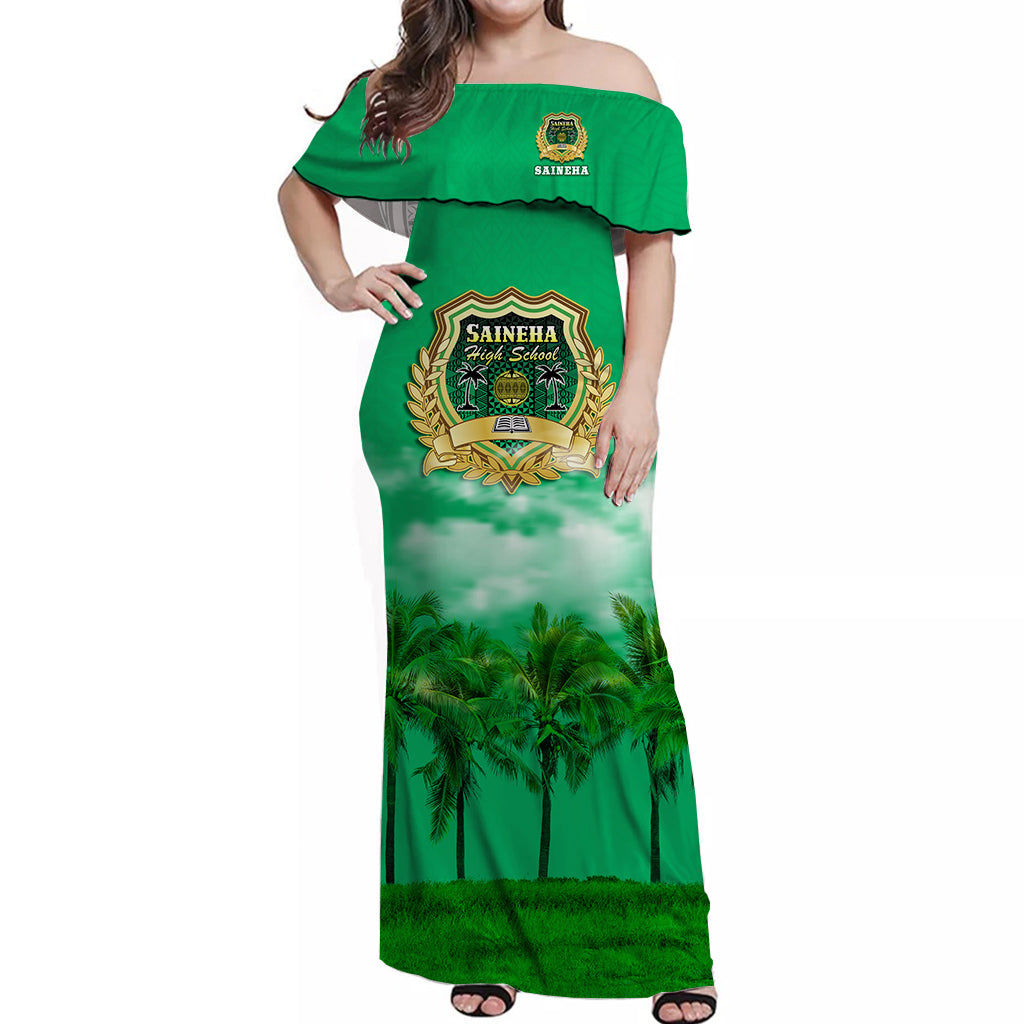 Saineha High School Off Shoulder Long Dress Original