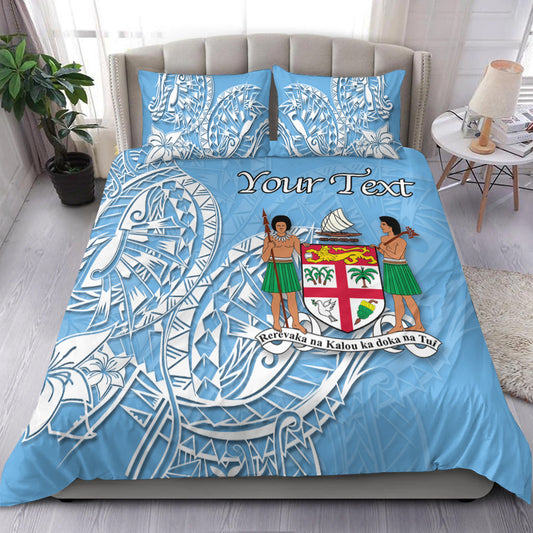 (Custom Personalised) Fiji Bedding Set Plumeria Tribal