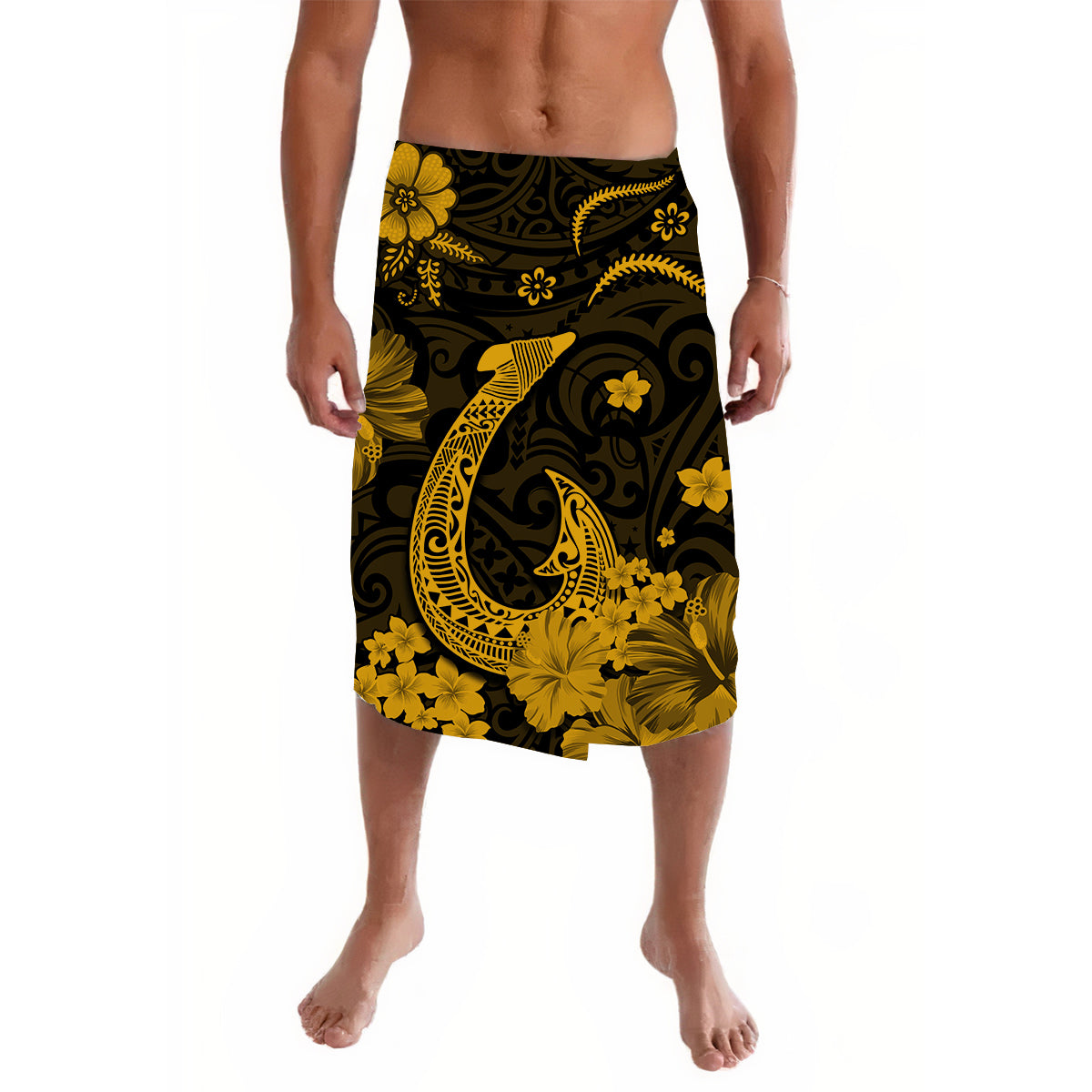 Hawaii Lavalava Polynesia Gold Fish Hook