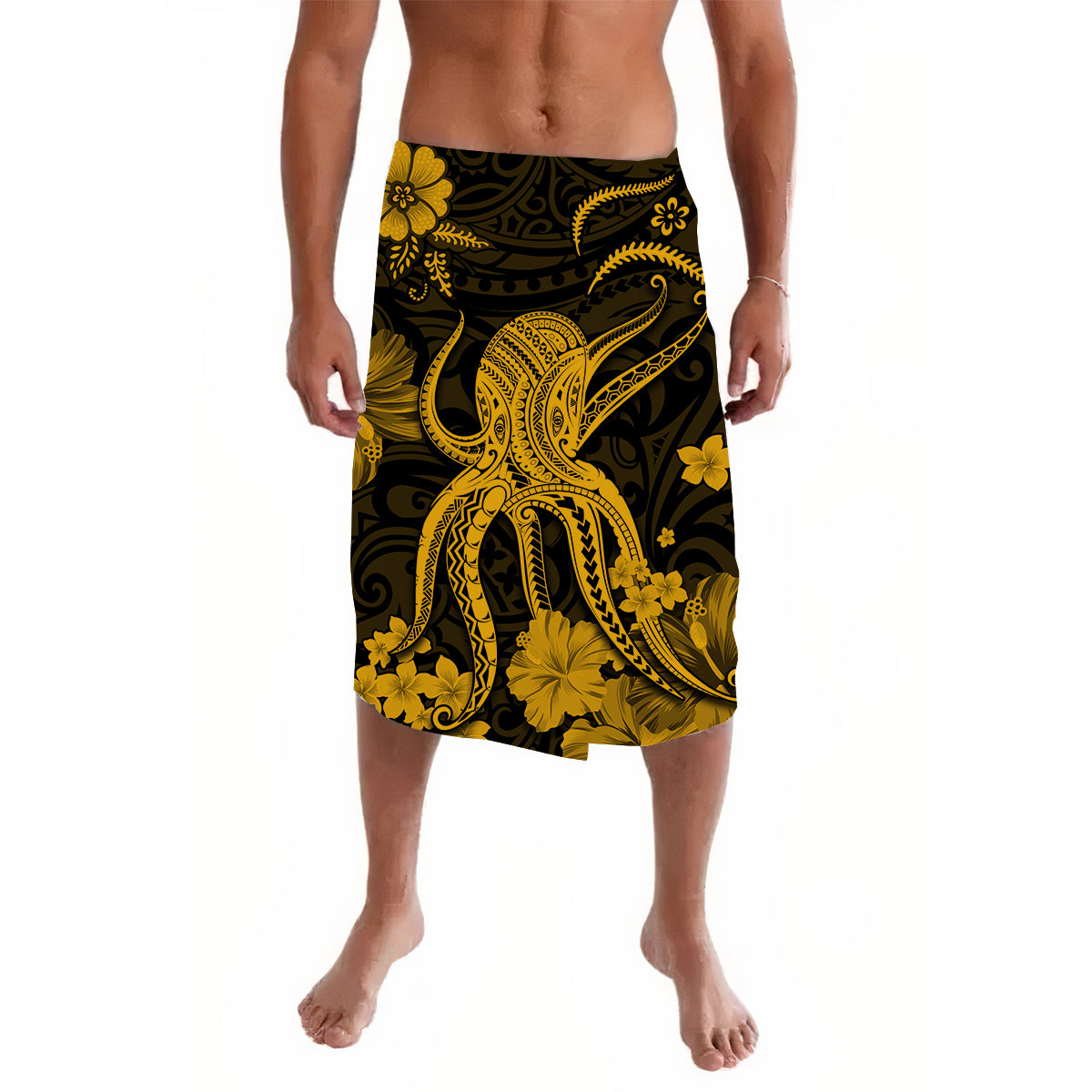 Hawaii Lavalava Polynesia Gold Octopus
