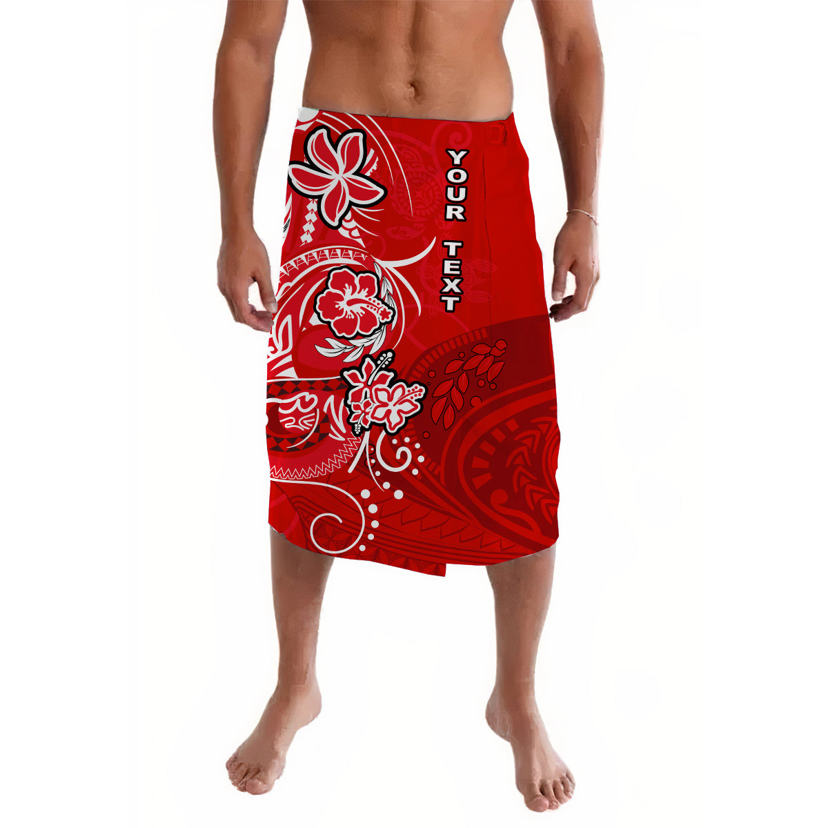 (Custom Personalised) Polynesian Lavalava Be Unique Red