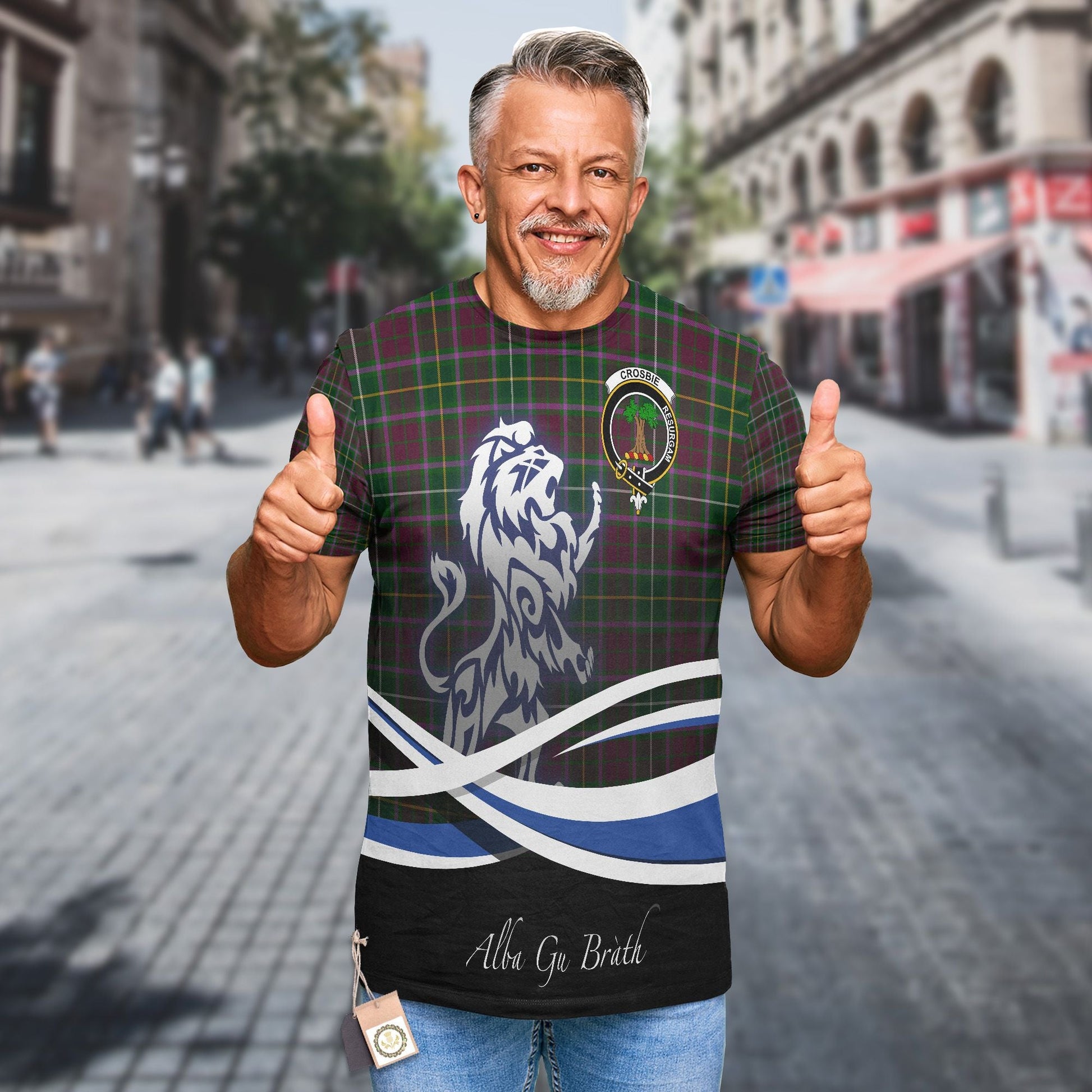 Printivon Crosbie Clan Crest Alba Gu Brath T Shirt Scotland Gift