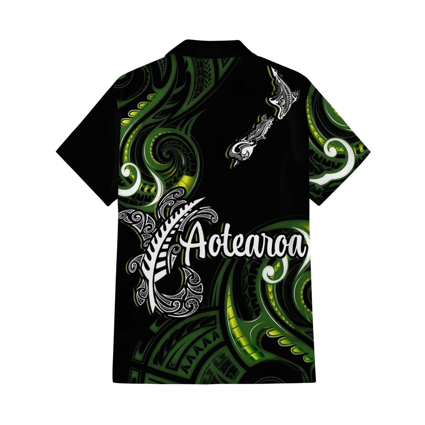 New Zealand Matching Outfit For Couple Aotearoa Silver Fern Puletasi Dress And Hawaiian Shirt For Her Him