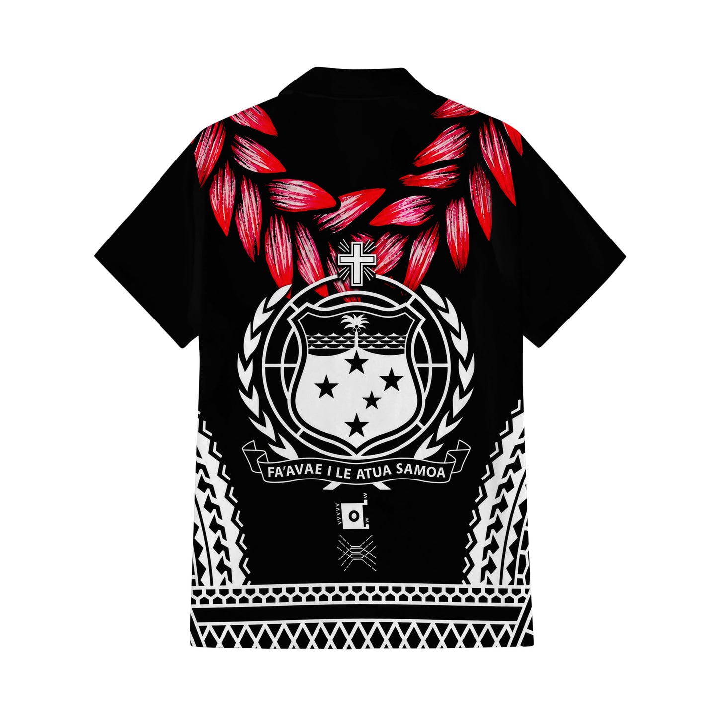 Samoa Ula Fala Necklace Couple Outfit Matching Polynesian Tribal Pattern Black Dress And Hawaiian Shirt
