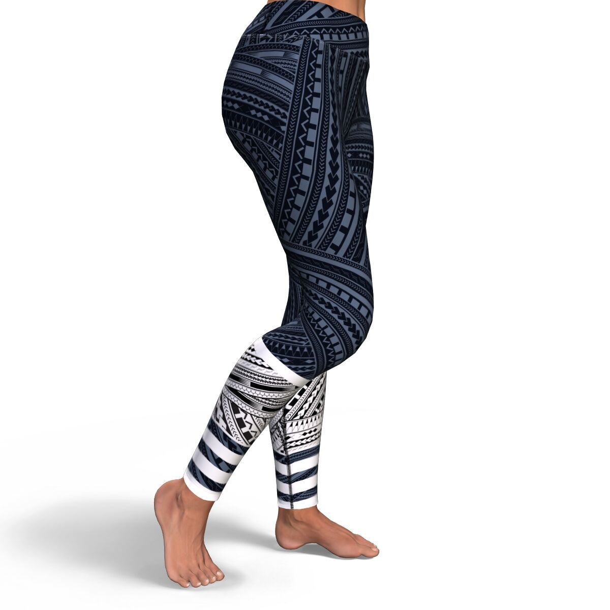 Polynesian Legging - Polynesian Design Stripe Legging NN0