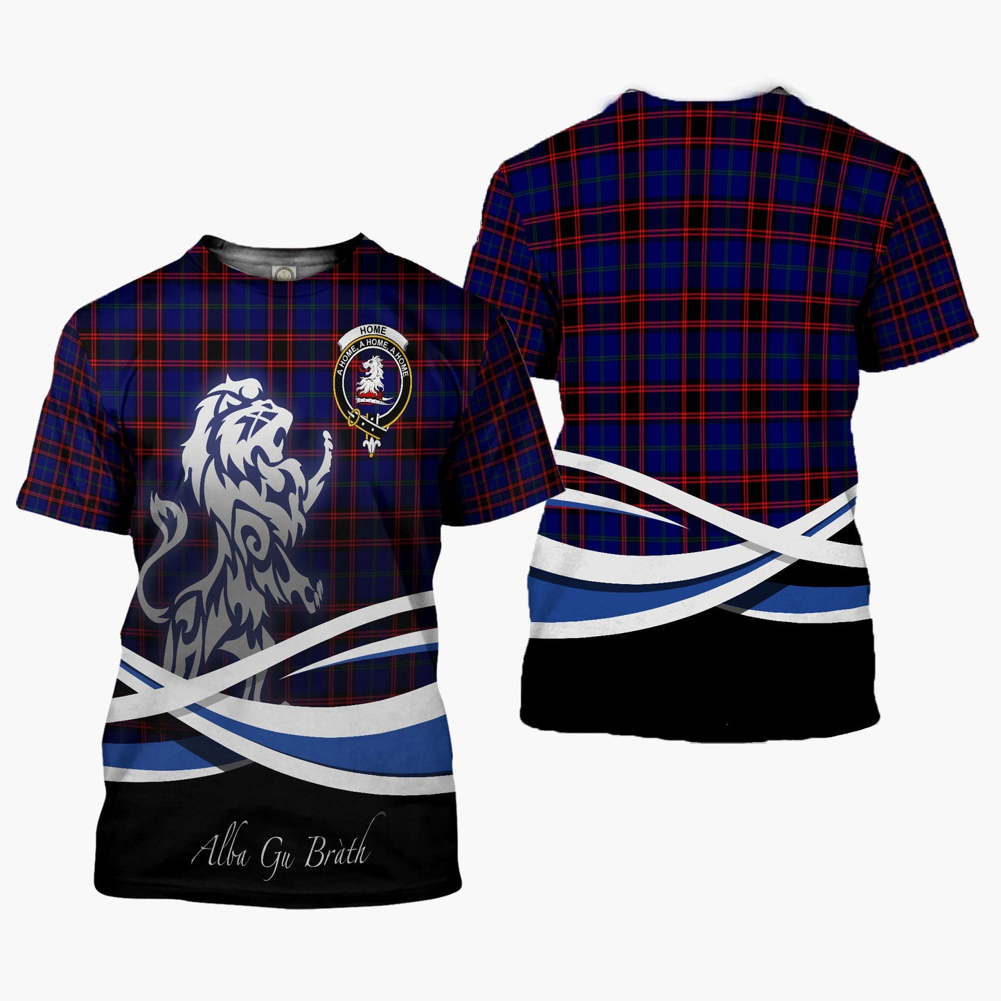 Printivon Home (or Hume) Clan Crest Alba Gu Brath T Shirt Scotland Gift