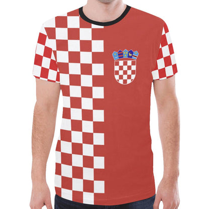 Croatia T Shirt Checkerboard Half Style
