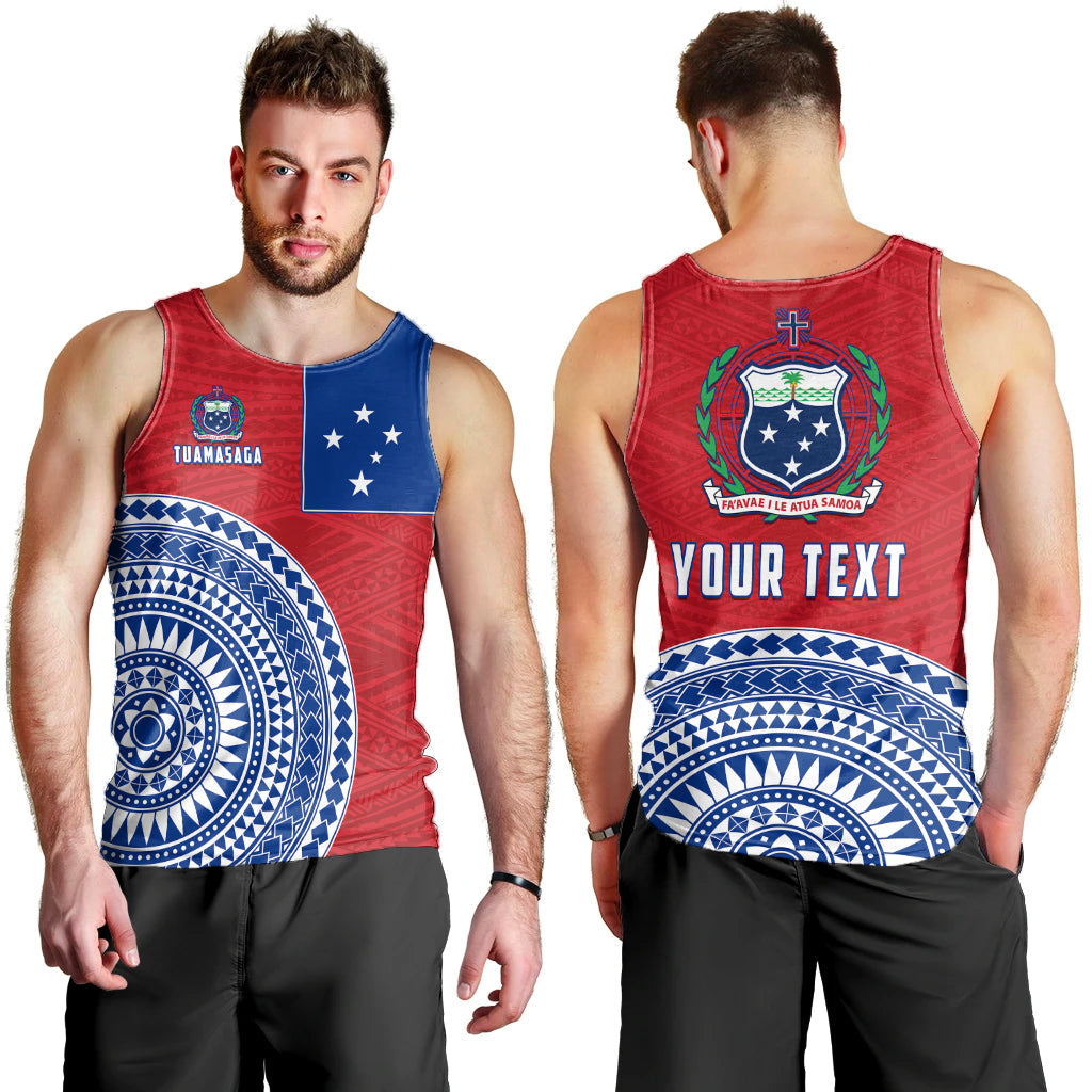 Custom Personalised Tuamasaga Samoa Men Tank Top Polynesian Pattern