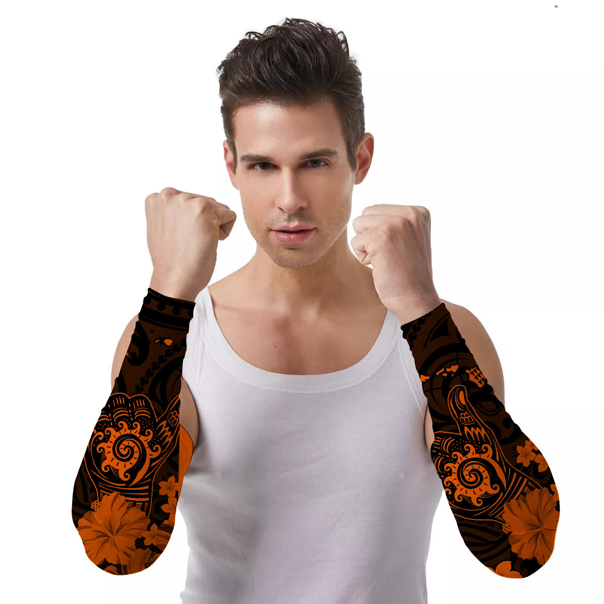 Arm Sleeves (Set of Two) Polynesia Cool Shaka Sign Ver.08