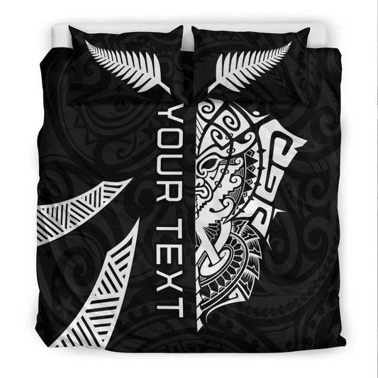 (Custom Personalised) New Zealand Rugby Bedding Set Haka All Black mix Ta Moko