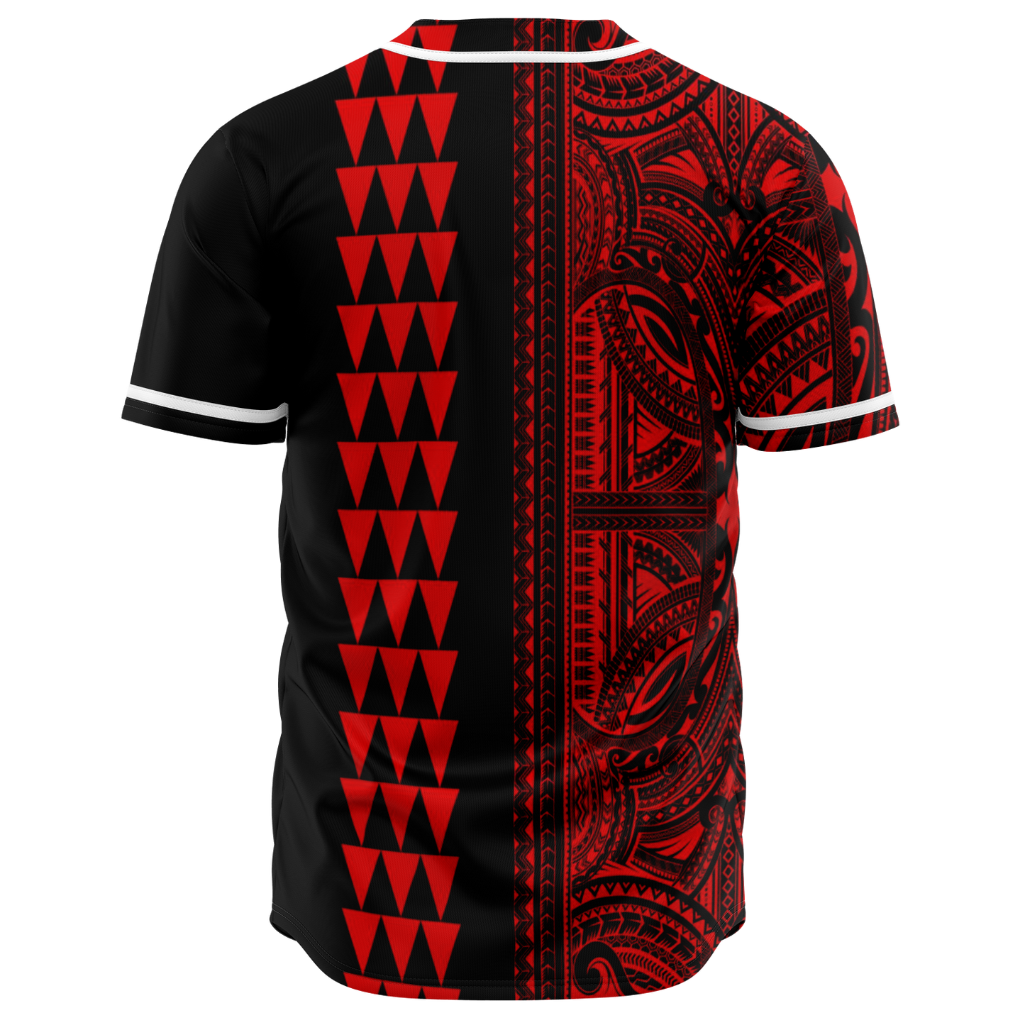 Hawaii Polynesian Kakau Baseball Jersey V.4 Freestyle Red