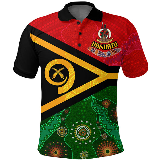 Vanuatu With Aboriginal Patterns Polo Shirt
