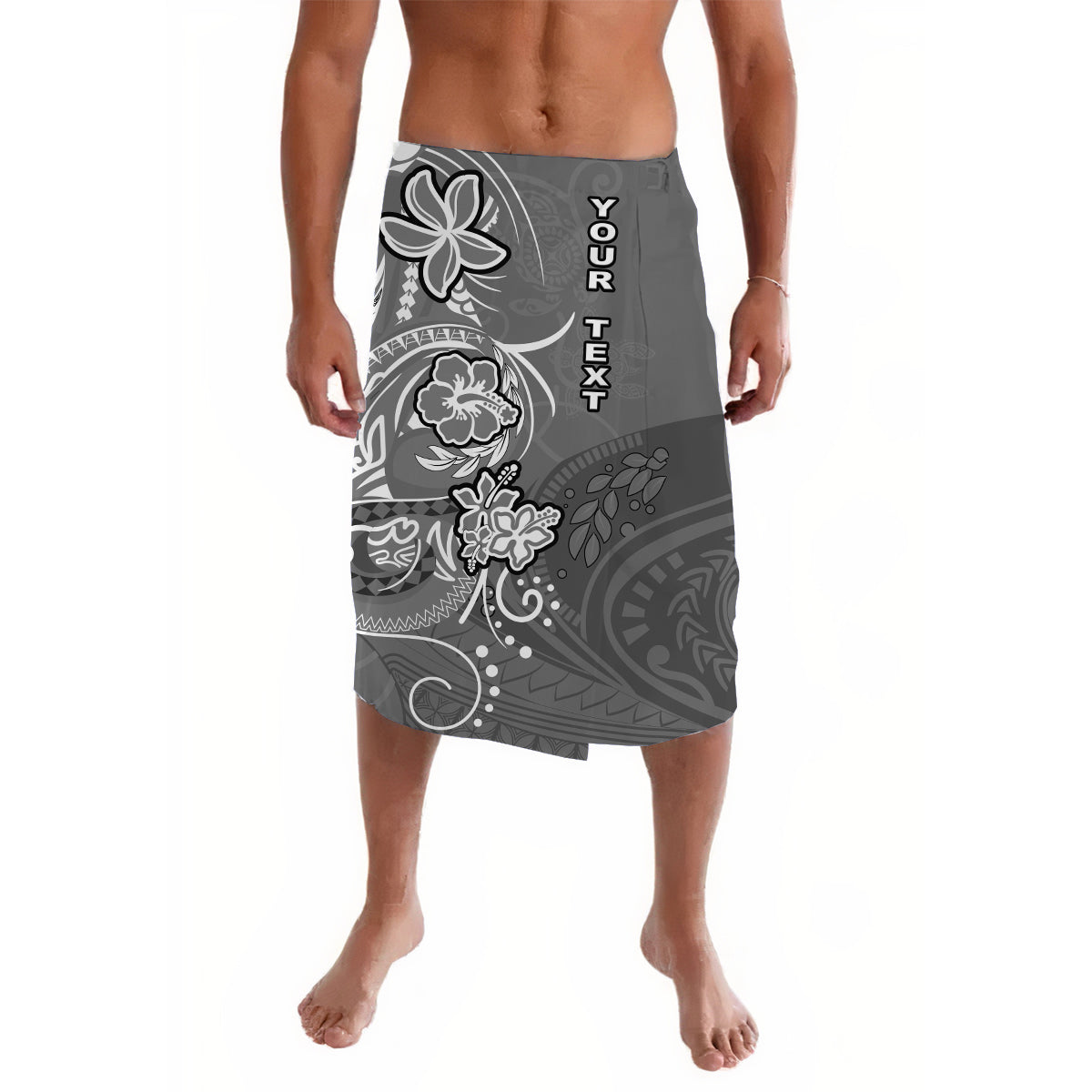 (Custom Personalised) Polynesian Lavalava Be Unique Gray