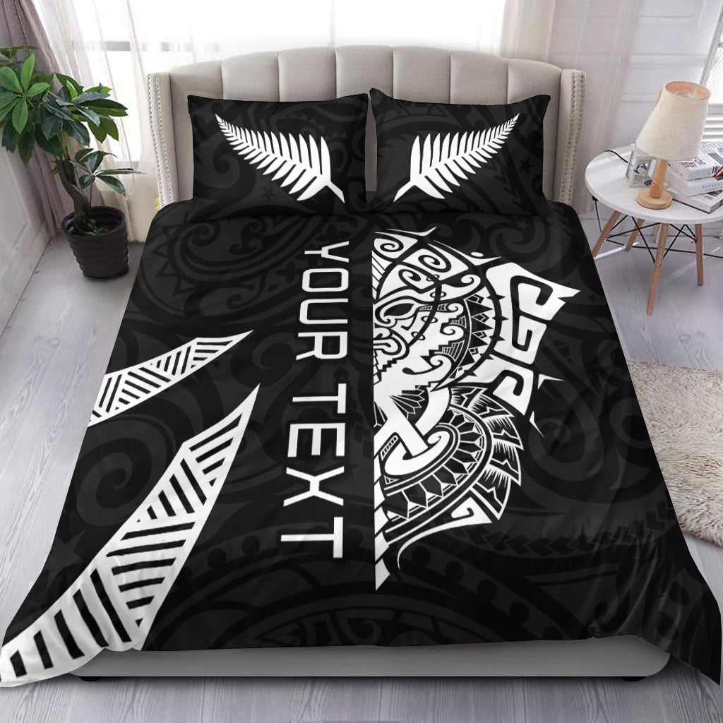 (Custom Personalised) New Zealand Rugby Bedding Set Haka All Black mix Ta Moko