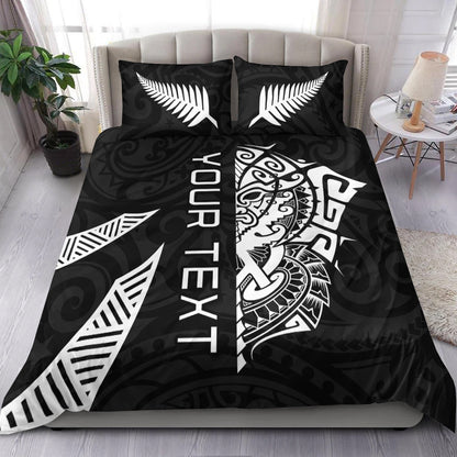 (Custom Personalised) New Zealand Rugby Bedding Set Haka All Black mix Ta Moko