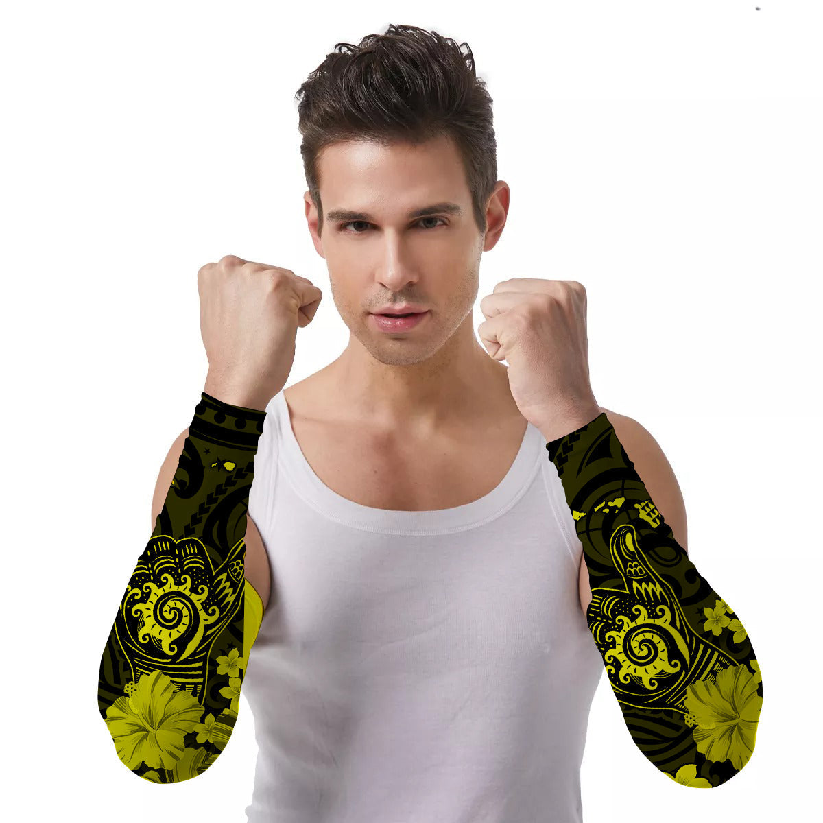 Arm Sleeves (Set of Two) Polynesia Cool Shaka Sign Ver.07
