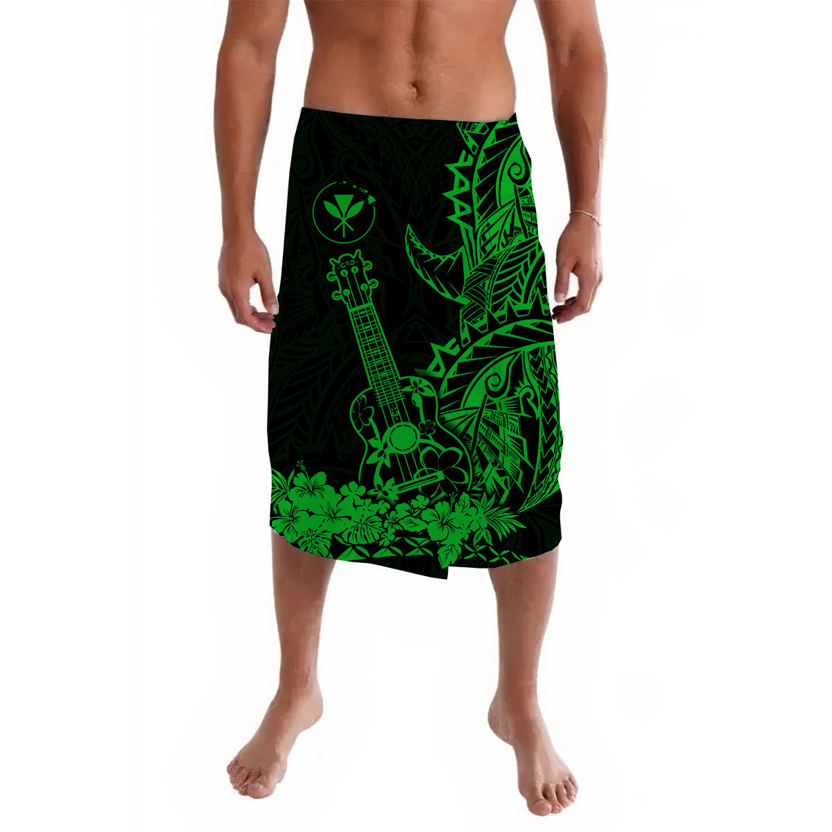 Hawaii Polynesian Lavalava Ukulele Green