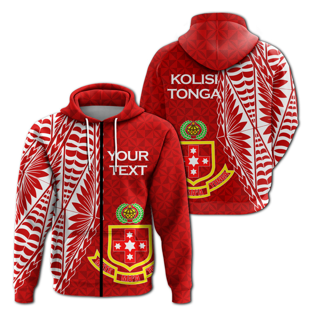( Personalised) Kolisi Tonga 'Atele Zip Up Hoodie Tongan Tribal
