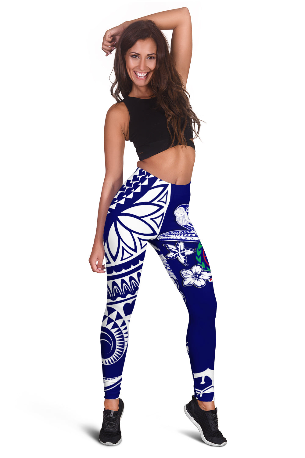 Samoa Polynesian Women Leggings Samoan Loved Turtles