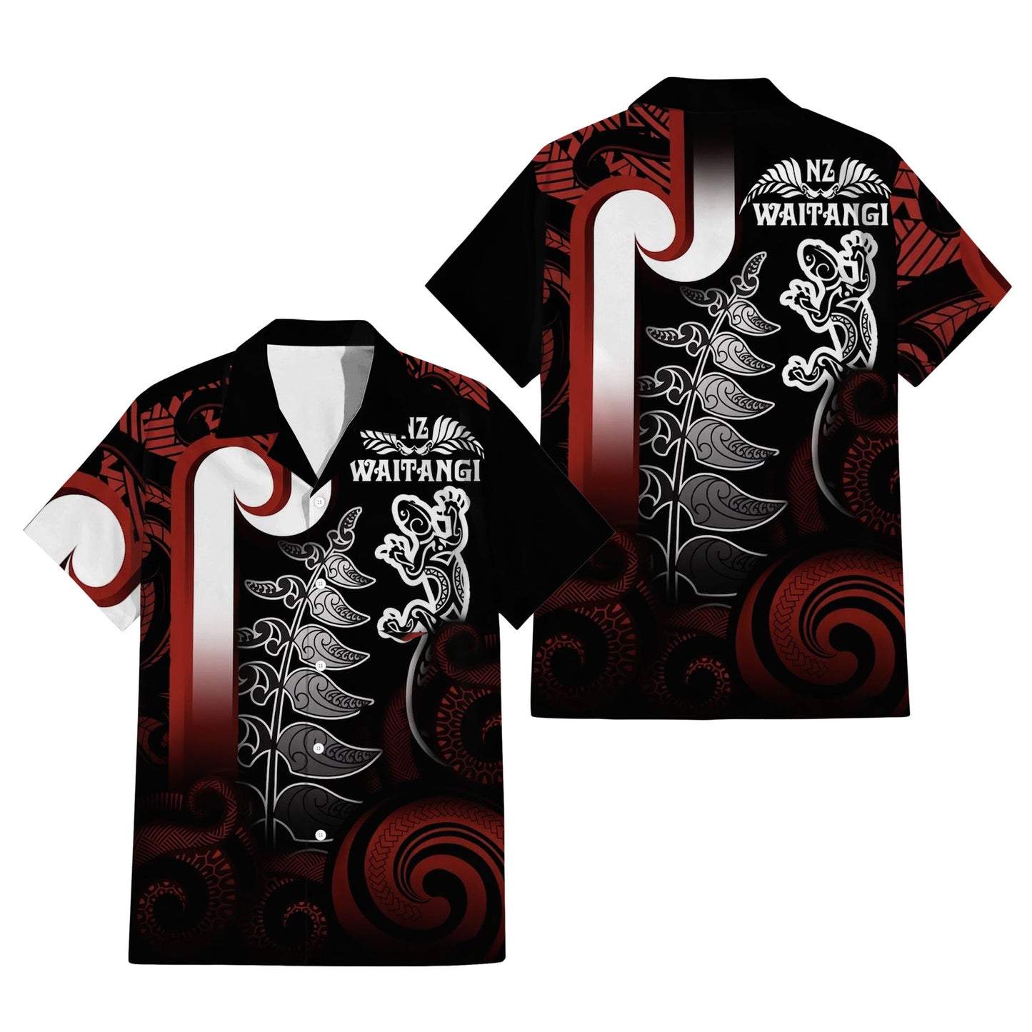 New Zealand Matching Outfit For Couple Silver Waitangi Day Puletasi Dress And Hawaiian Shirt For Her Him